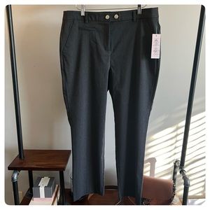 NANETTE LEPORE straight pants in charcoal gray